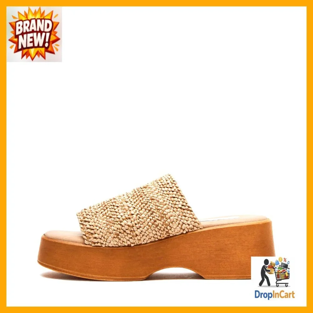 Platform Wedge Sandals Slip On Espadrille Bohemian Summer Beach Casual